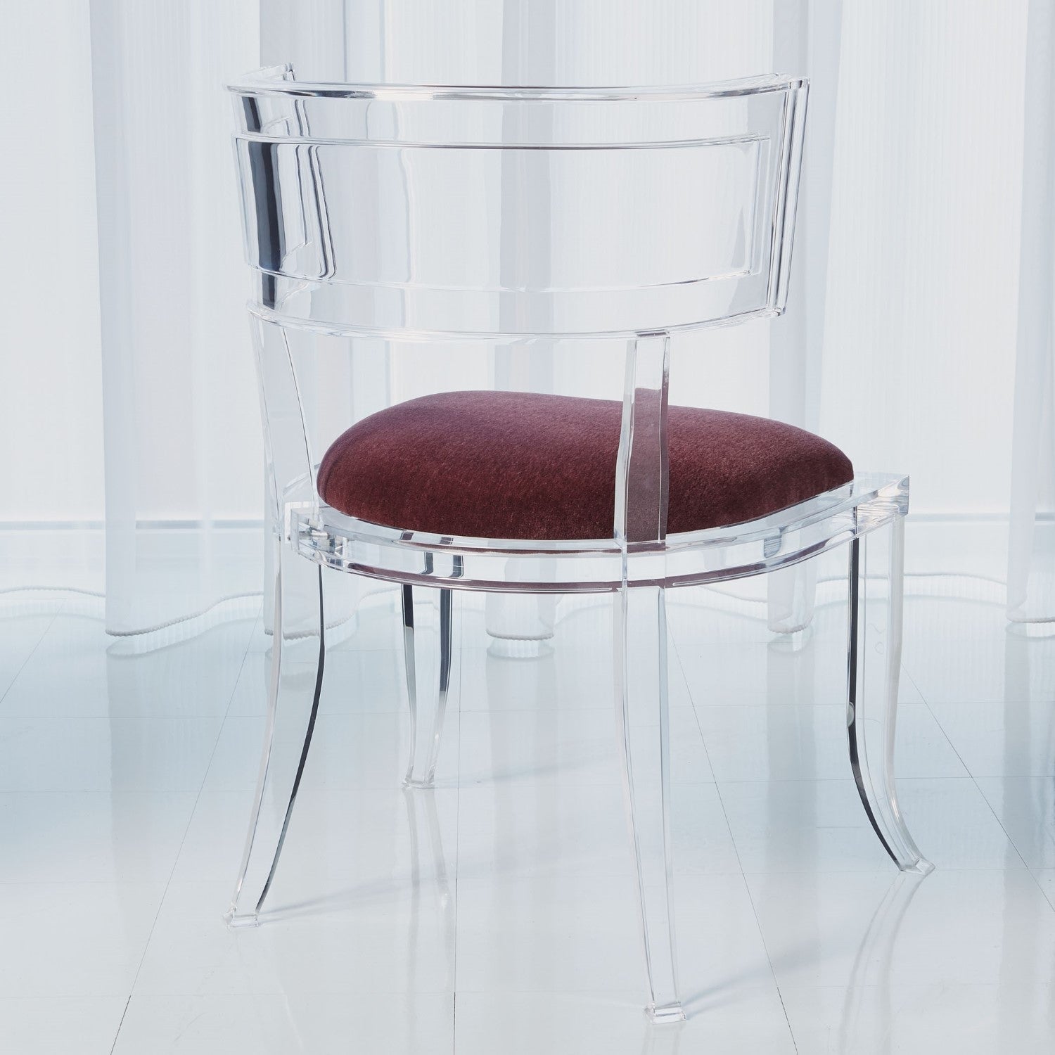 Klismos Acrylic Chair - Sultana - Grats Decor Interior Design & Build Inc.