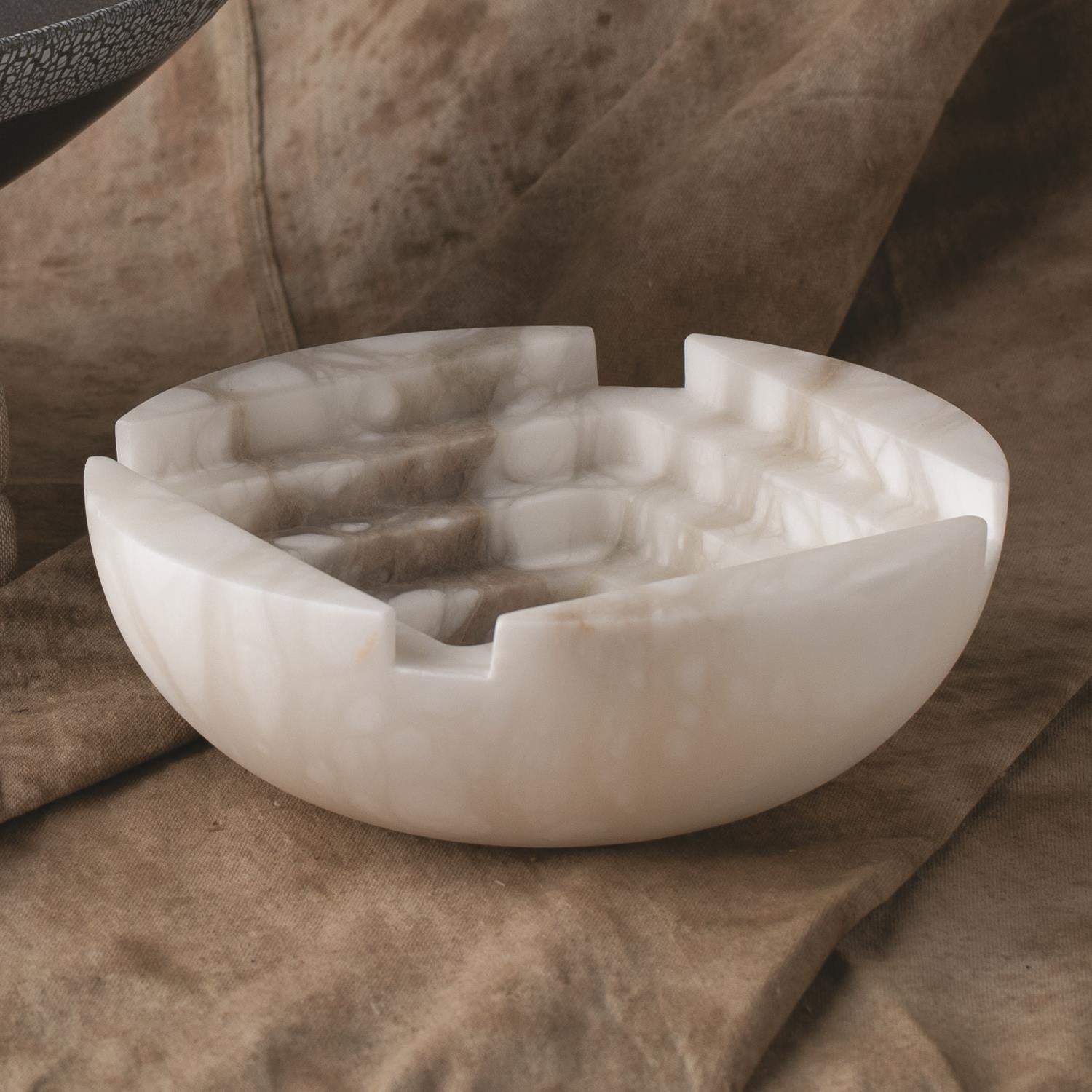 Stepwell Bowl - Alabaster - Grats Decor Interior Design & Build Inc.