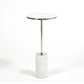 Short Cored Marble Table - Nickel - Grats Decor Interior Design & Build Inc.