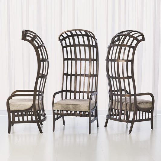 Cascade Chair - Grey Hair-on-Hide Leather - Grats Decor Interior Design & Build Inc.