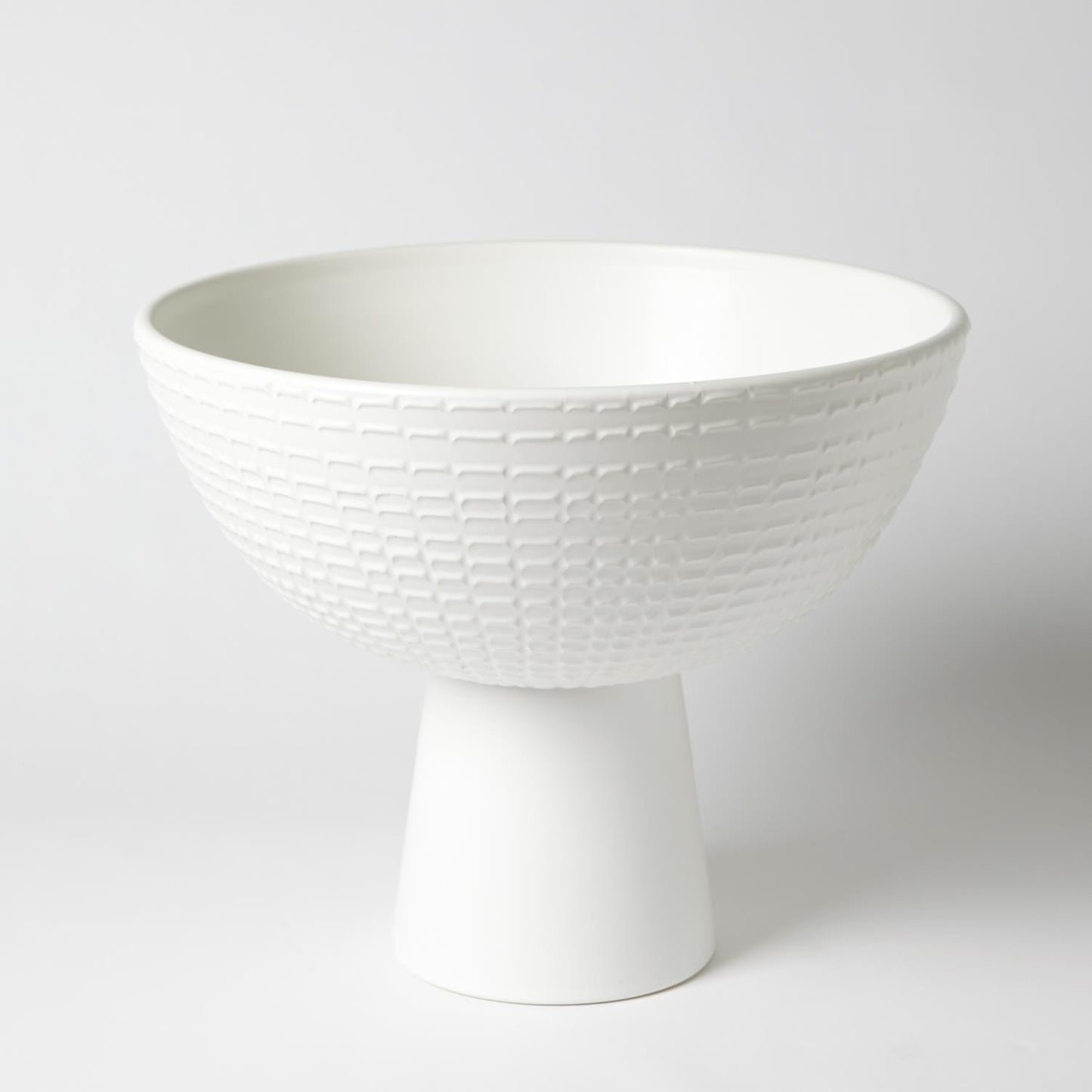 Florentine Footed Bowl - Matte White - Grats Decor Interior Design & Build Inc.