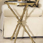 Lola 17"Dia Table - Brass & Black Granite - Grats Decor Interior Design & Build Inc.