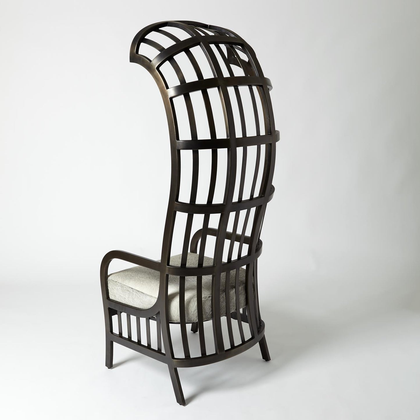 Cascade Chair - Grey Hair-on-Hide Leather - Grats Decor Interior Design & Build Inc.
