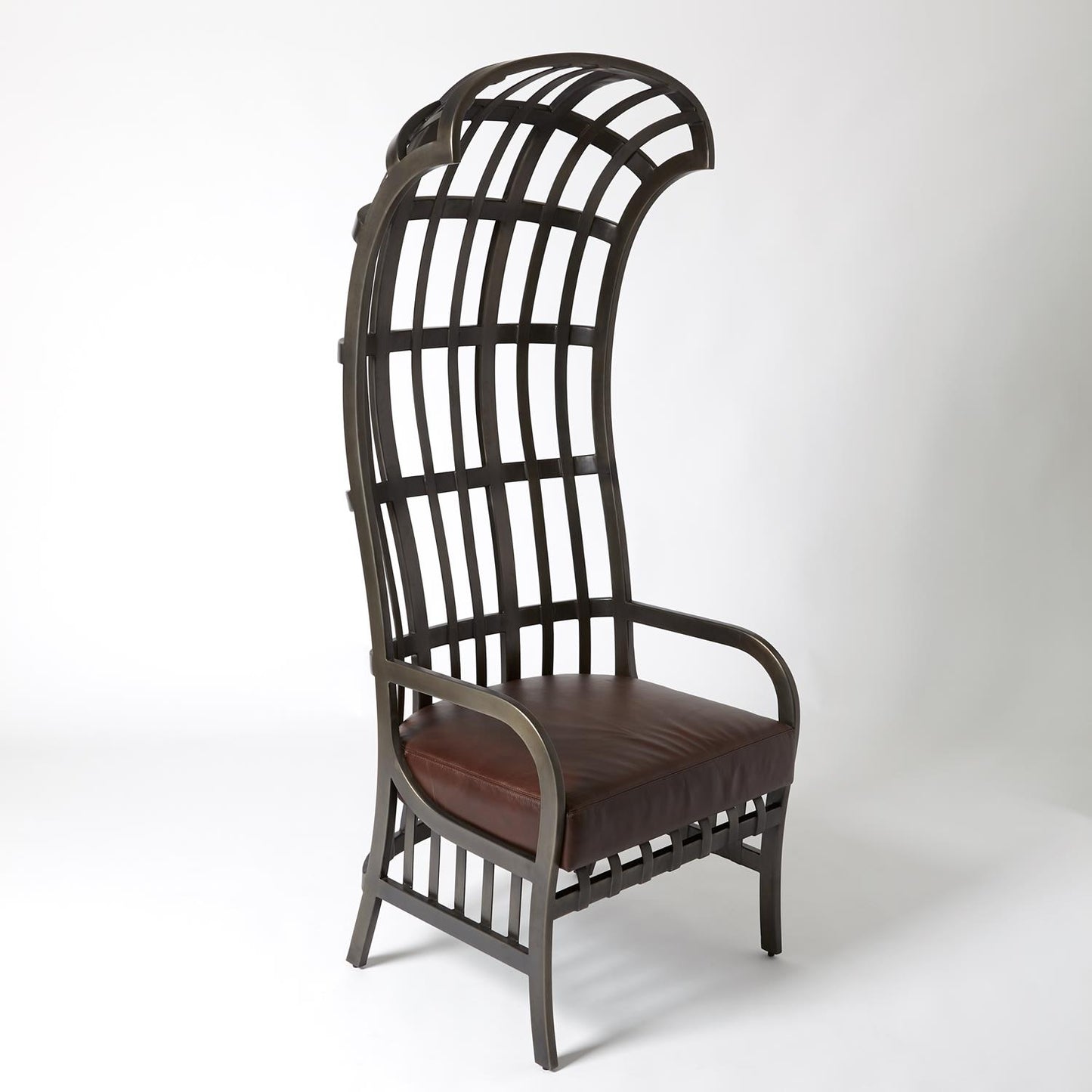 Cascade Chair - Dark Brown Saddle Buff Leather