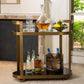 Regan Bar Cart - Antique Brass - Grats Decor Interior Design & Build Inc.