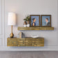 Abstract Block Floating Shelf - Brass - Grats Decor Interior Design & Build Inc.