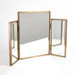 Tri-Fold Vanity Mirror-Antique Brass - Grats Decor Interior Design & Build Inc.