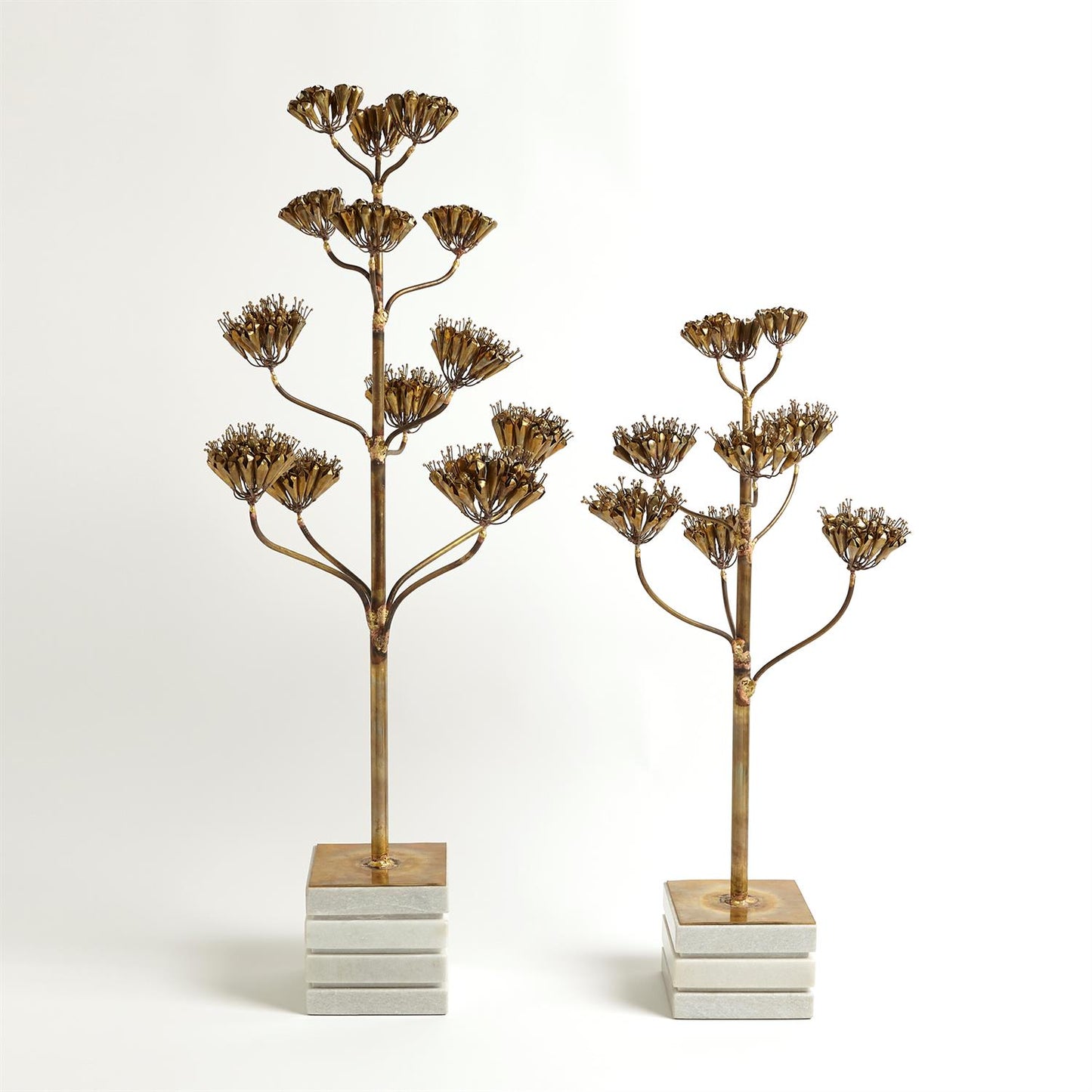 Blooming Century Plant Sculpture - Brass - Grats Decor Interior Design & Build Inc.