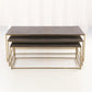 S/3 Sand Casted Nesting Cocktail Tables - Gold frame w/Black Top - Grats Decor Interior Design & Build Inc.