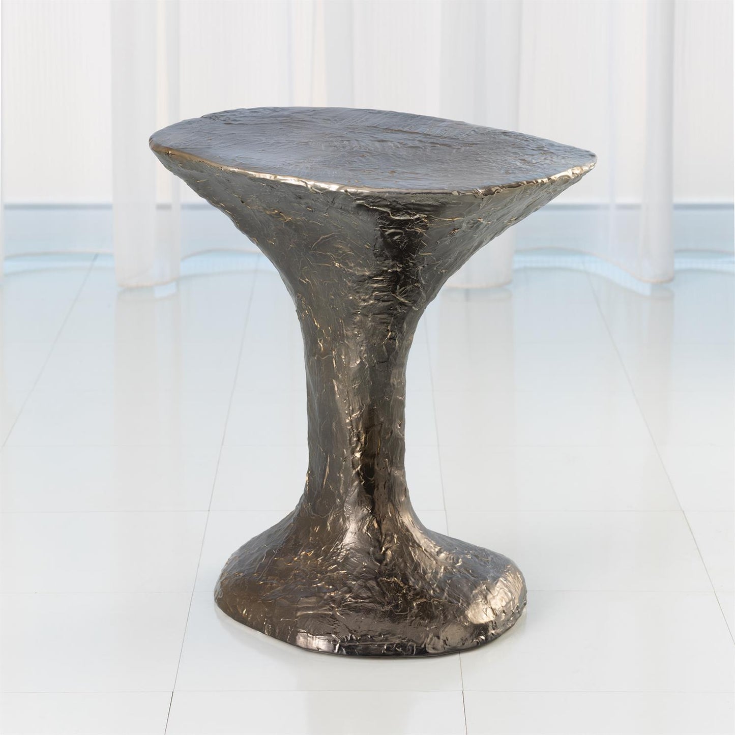 Primitive Accent Table - Reactive Bronze - Grats Decor Interior Design & Build Inc.