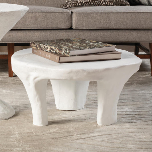 Monolith Coffee Table - Soft White - Grats Decor Interior Design & Build Inc.