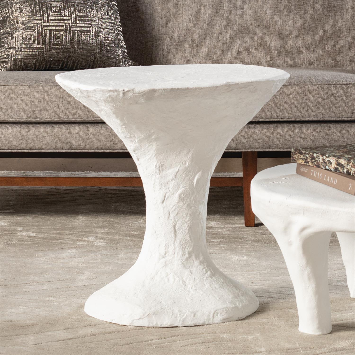 Primitive Accent Table - Soft White - Grats Decor Interior Design & Build Inc.