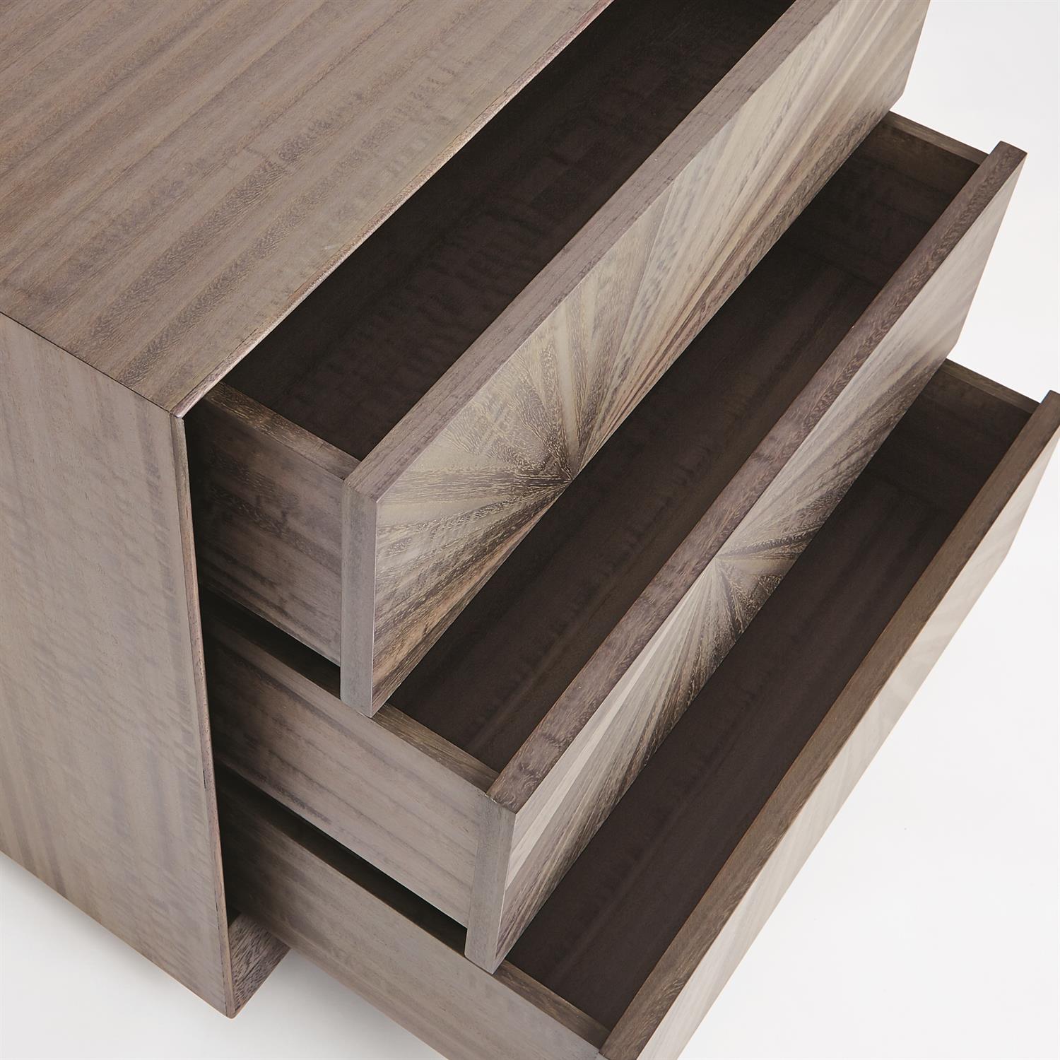 Eucalyptus Burst Bedside Chest - Left - Grats Decor Interior Design & Build Inc.