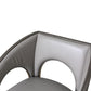 Arches Dining Chair - Grey Leather - Grats Decor Interior Design & Build Inc.