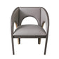 Arches Dining Chair - Grey Leather - Grats Decor Interior Design & Build Inc.