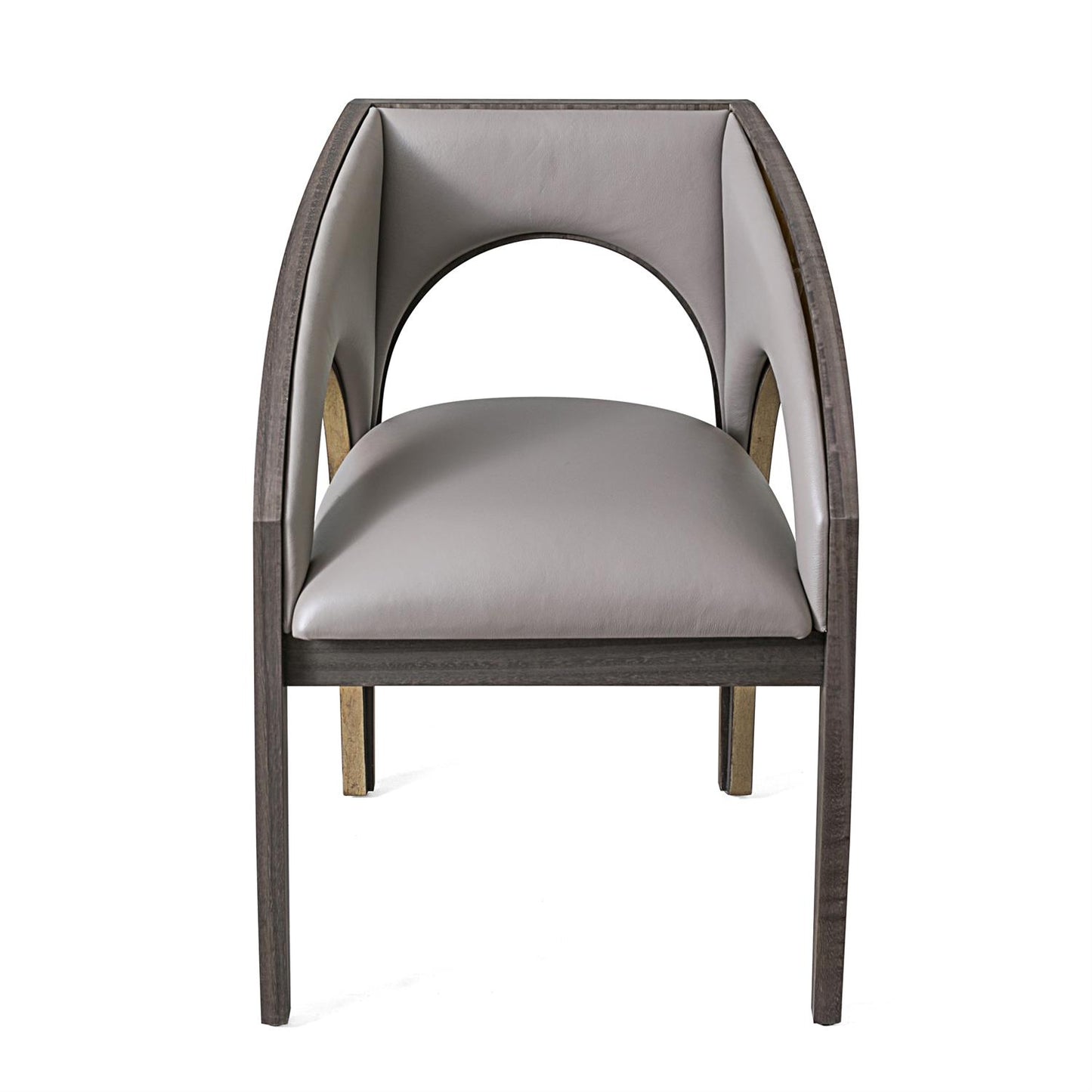 Arches Occasional Chair - Grey Leather - Grats Decor Interior Design & Build Inc.