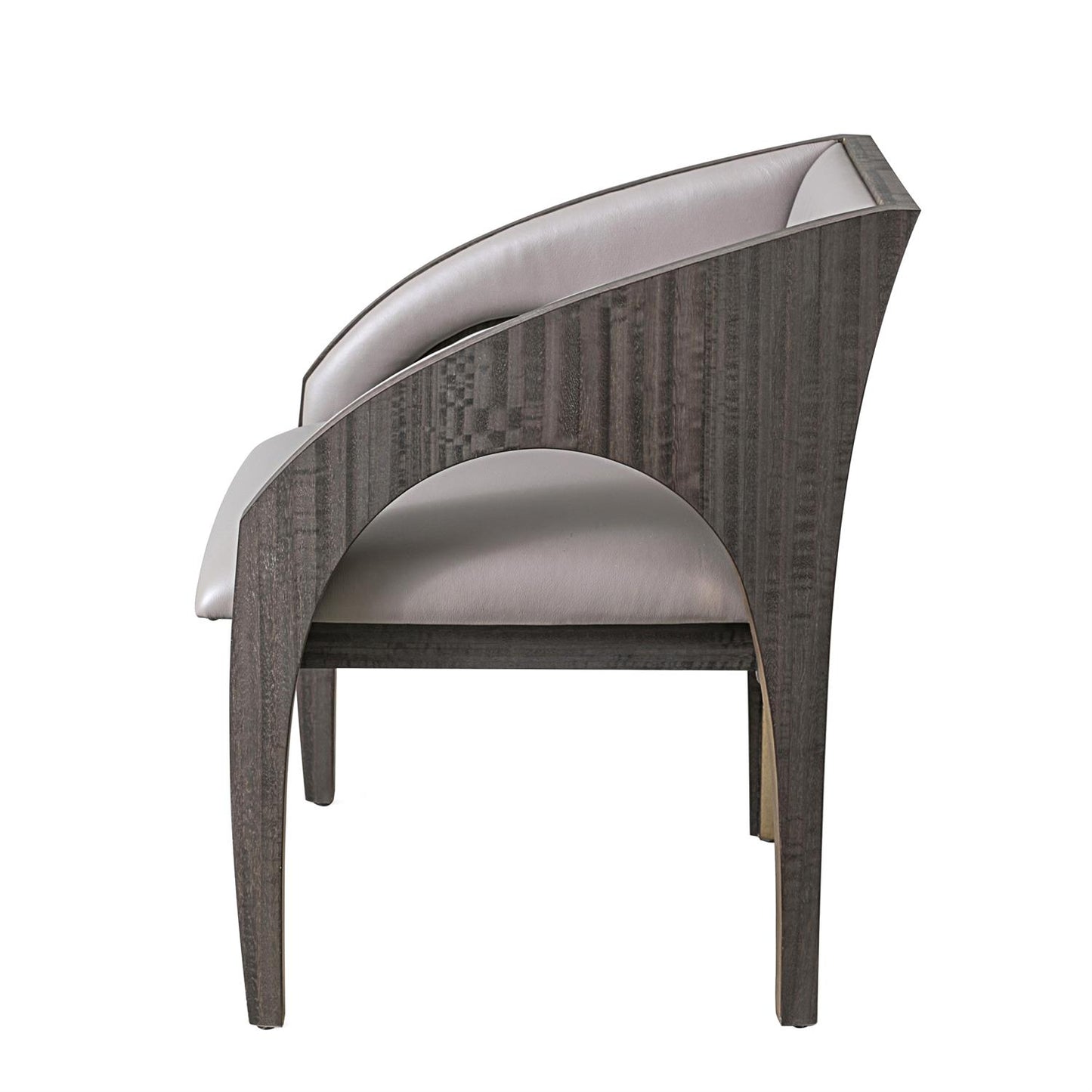 Arches Occasional Chair - Grey Leather - Grats Decor Interior Design & Build Inc.