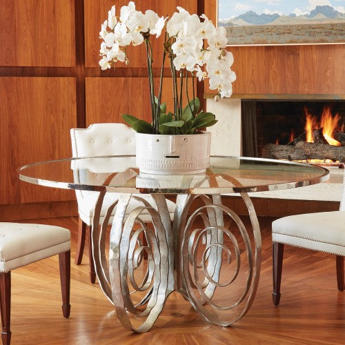 Weathervane 60" Dining Table - Nickel - Grats Decor Interior Design & Build Inc.