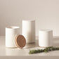 Barbara Barry Encircle Canister w/Cork Lid-Chalk - 3 sizes