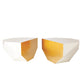 S/2 Gema Coffee Table - Ivory/Gold