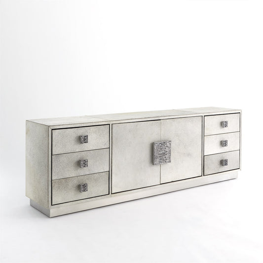 Metro Long Cabinet - Hair on Hide - Grey