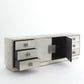 Metro Long Cabinet - Hair on Hide - Grey
