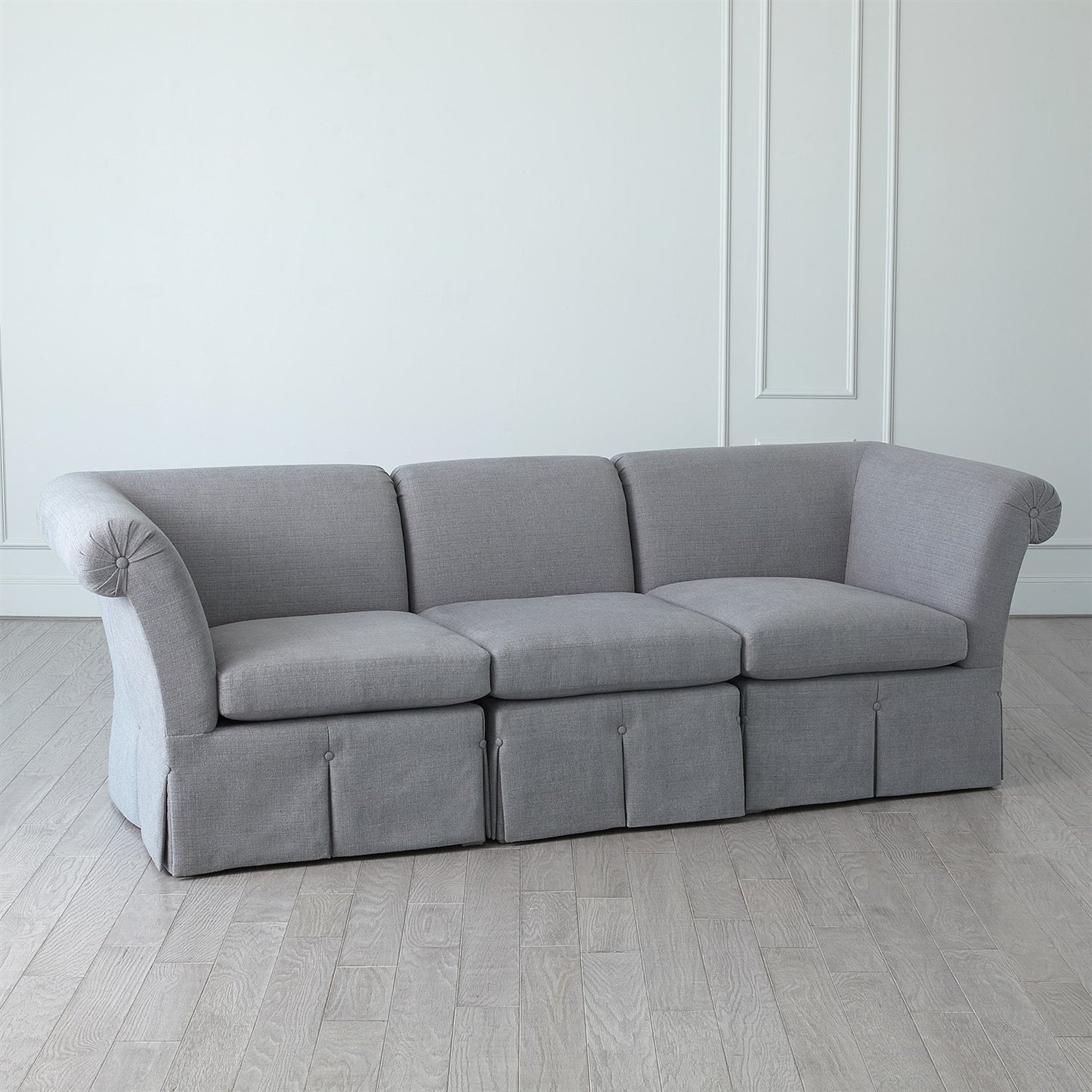 Slipper Sectional - Corner Section - Heather Grey