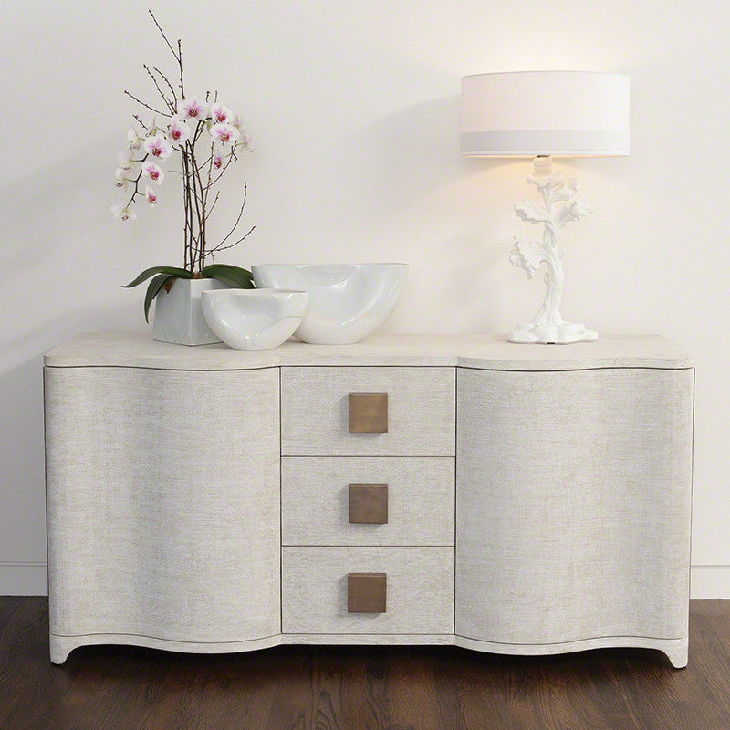 Toile 66"W Linen Credenza - Cream - Grats Decor Interior Design & Build Inc.