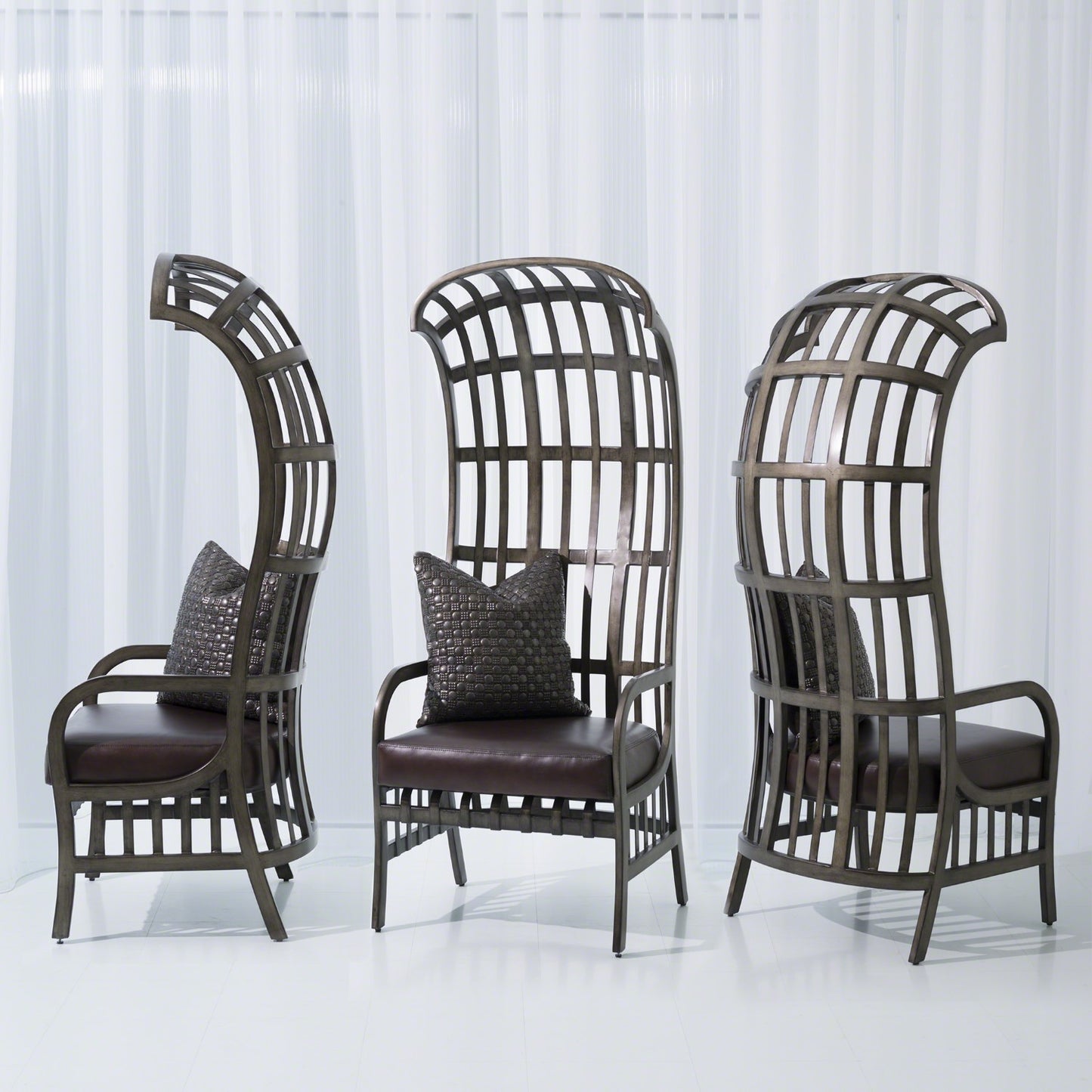 Cascade Chair - Dark Brown Saddle Buff Leather