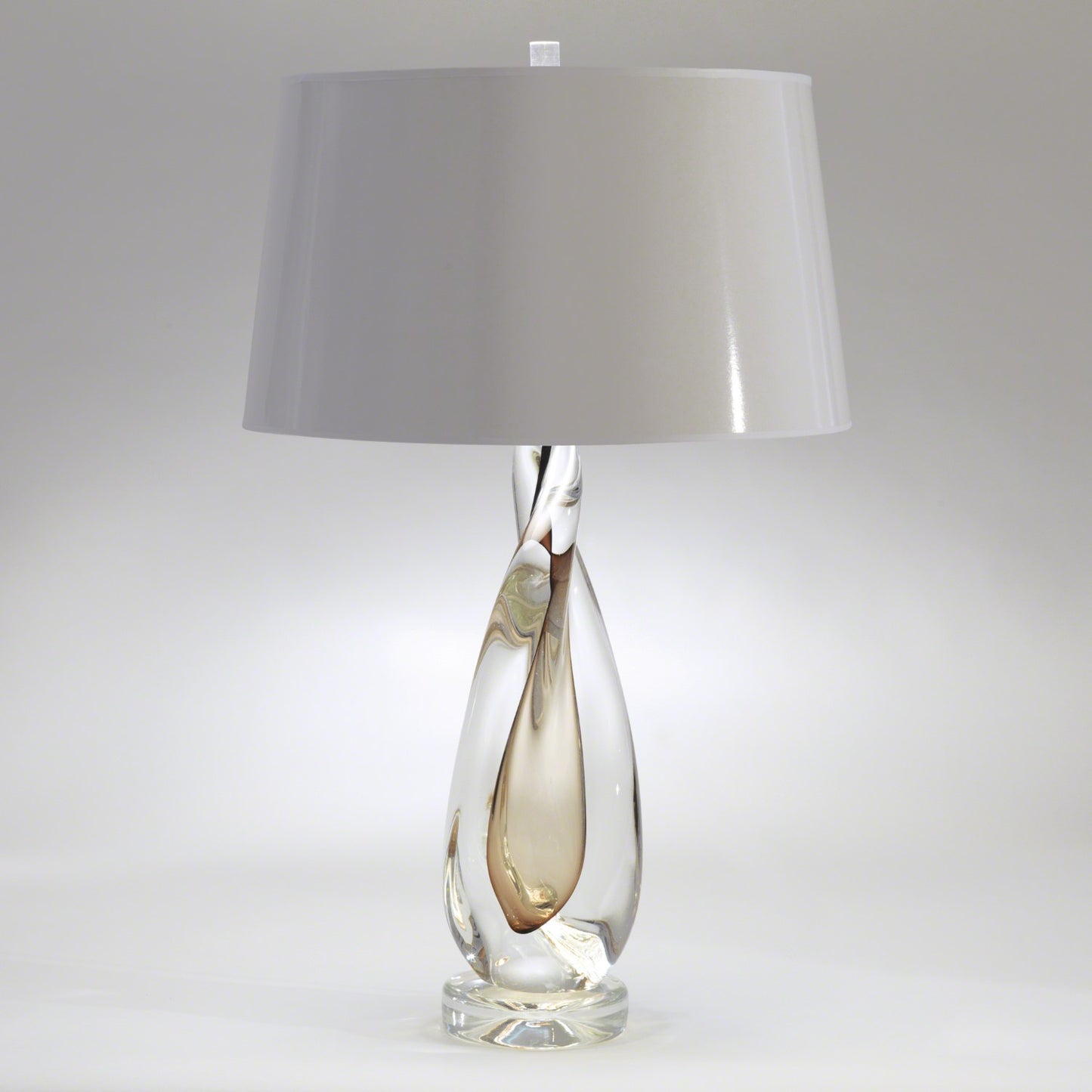 Amber Twisted Art Glass Lamp - Grats Decor Interior Design & Build Inc.