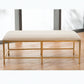 Quad Pod Bench w/Muslin Cushion - Gold Leaf - Grats Decor Interior Design & Build Inc.