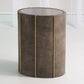 Churchill 16" x 12" Oval Drum Table - Faux Shagreen - Grats Decor Interior Design & Build Inc.