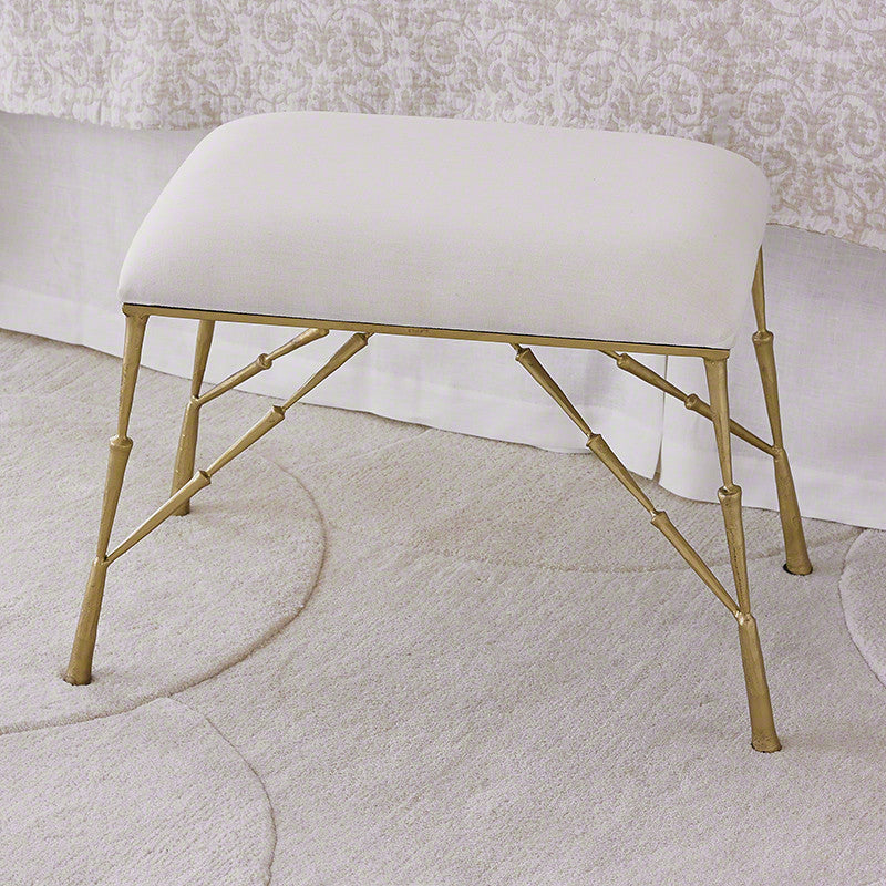 Spike Bench with Muslin Cushion - Grats Decor Interior Design & Build Inc.