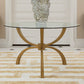Teton 48"/60" Dining Table - Gold - Grats Decor Interior Design & Build Inc.
