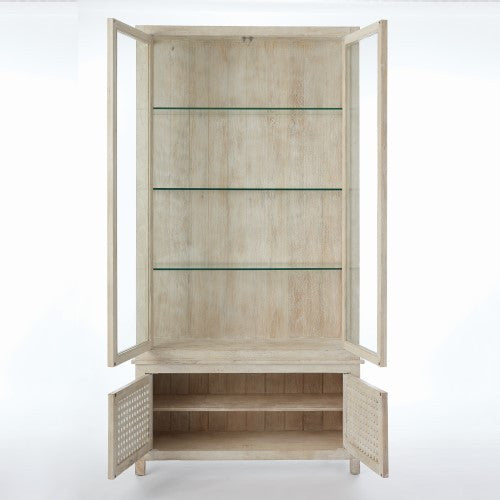 Driftwood 48"W x 94"H Vitrine - Whitewashed - Grats Decor Interior Design & Build Inc.