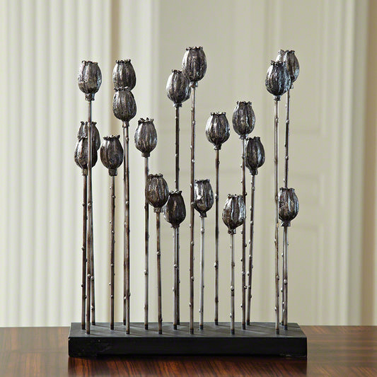 Poppy Pod Sculpture Multi-Iron - Grats Decor Interior Design & Build Inc.