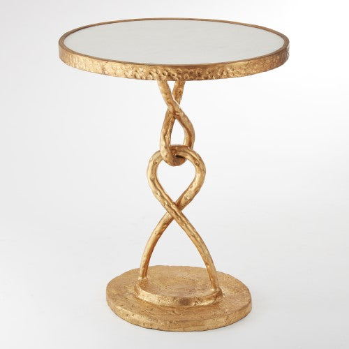 Loop De Loop 18" Oval Table - Gold Leaf - Grats Decor Interior Design & Build Inc.