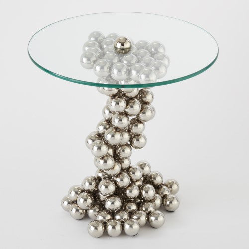 Sphere 20"Dia Side Table - Chrome - Grats Decor Interior Design & Build Inc.