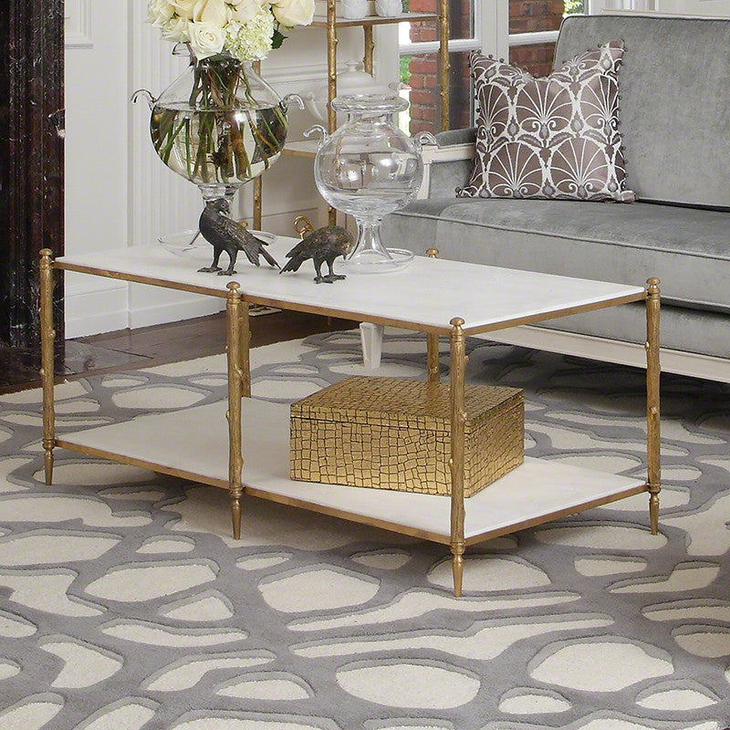 Arbor 48" Marble Coffee Table - Rectangular - Grats Decor Interior Design & Build Inc.