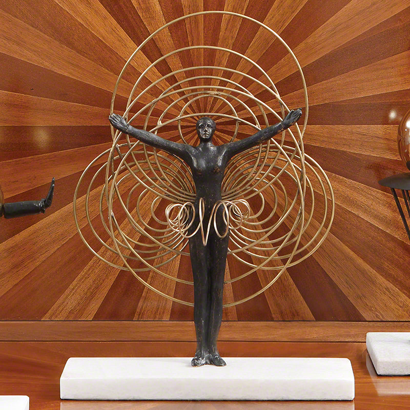 Bauhaus Wire Woman 16"H Sculpture - Grats Decor Interior Design & Build Inc.