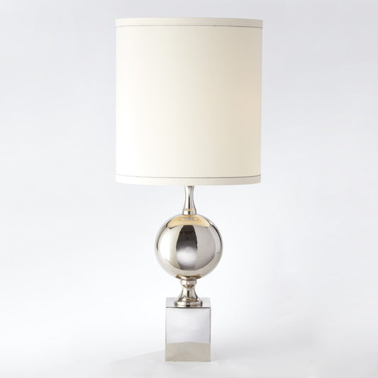 Pill Table Lamp - Nickel - Grats Decor Interior Design & Build Inc.