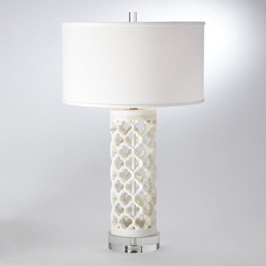 Round Arabesque Marble Table Lamp - Grats Decor Interior Design & Build Inc.