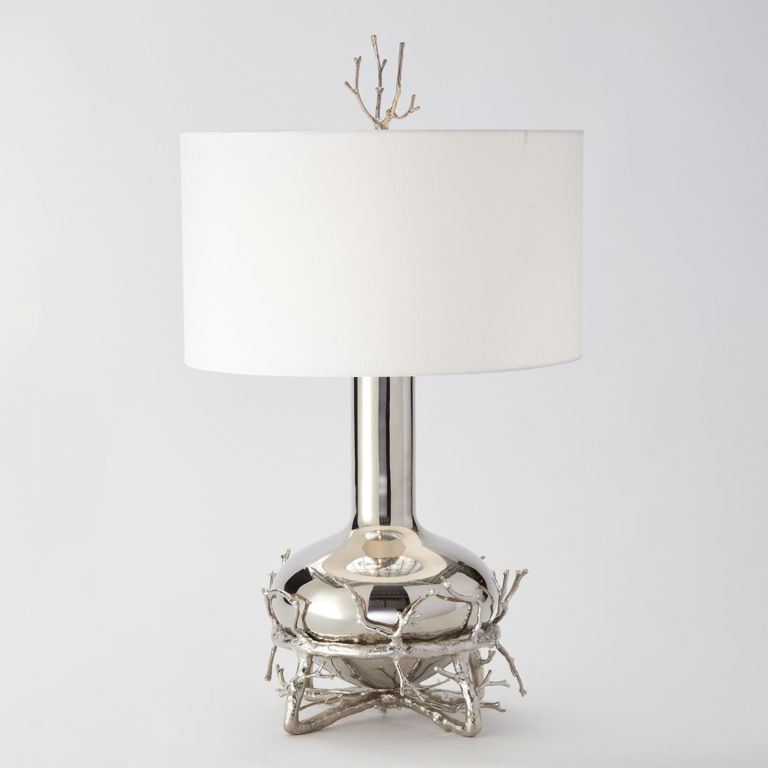 Fat Nickel Twig Table Lamp - Grats Decor Interior Design & Build Inc.