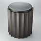 Fluted Column 18"Dia Table-Bronze - Grats Decor Interior Design & Build Inc.
