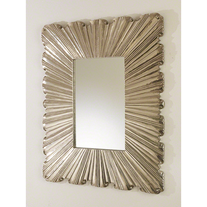 Linen Fold Mirror - 2 sizes - Silver - Grats Decor Interior Design & Build Inc.
