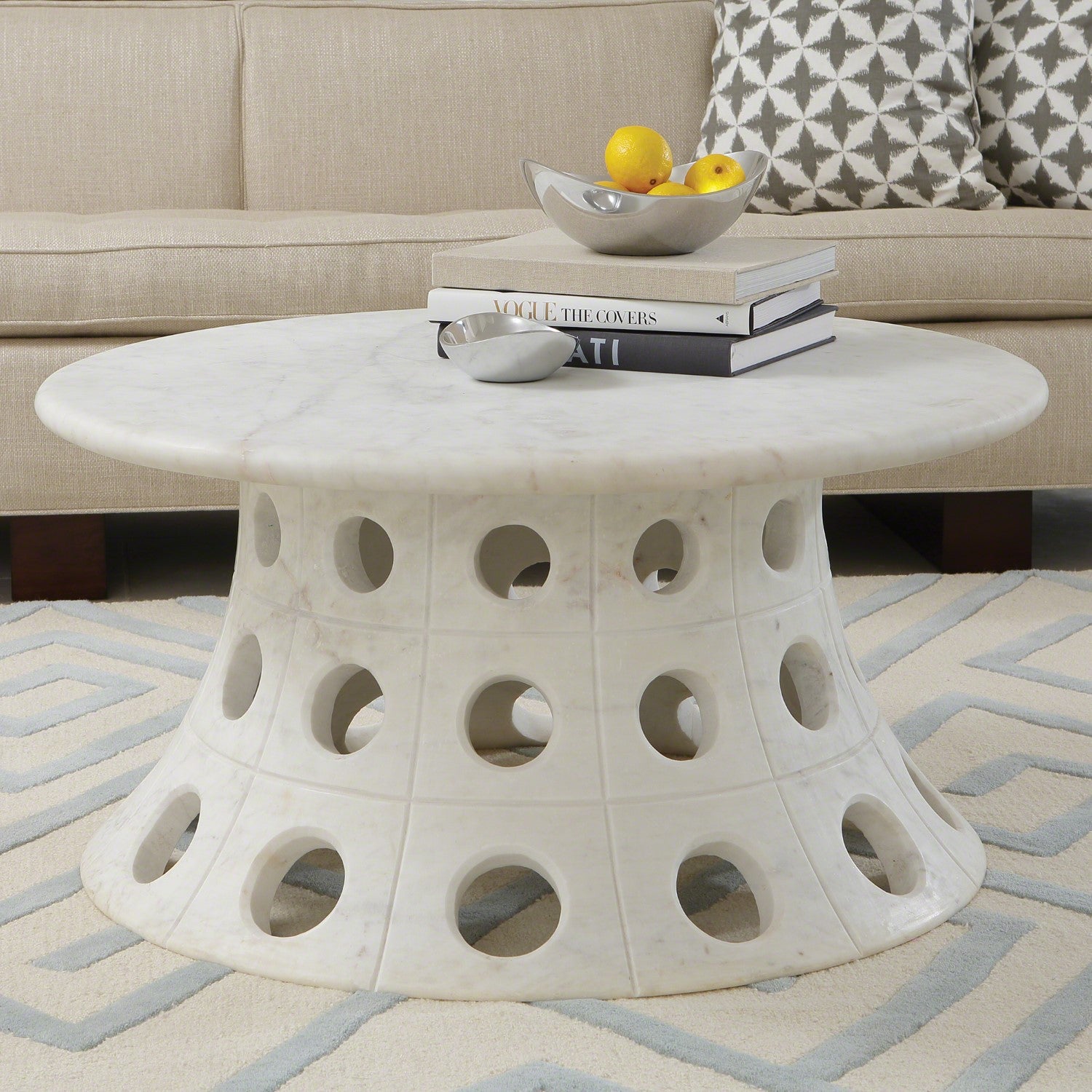 Taper Circle Cocktail Table - Grats Decor Interior Design & Build Inc.