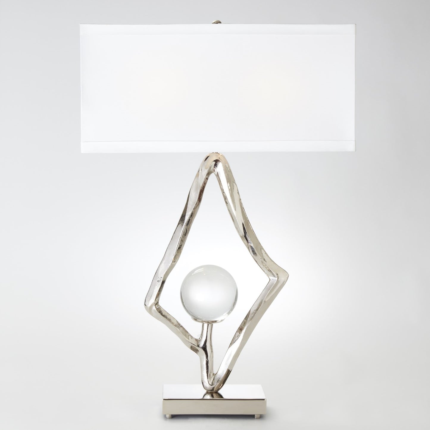 Abstract Table Lamp - Nickel - Grats Decor Interior Design & Build Inc.