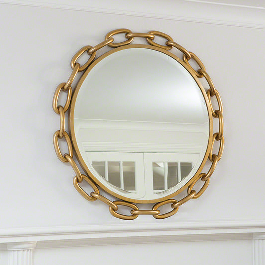 Linked 40"Dia Mirror-Gold - Grats Decor Interior Design & Build Inc.