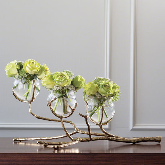 Twig 3 Vase Holder - Brass