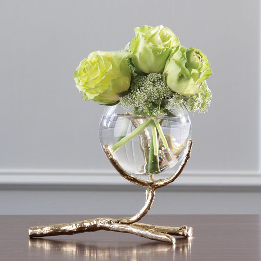 Twig Vase Holder - Brass